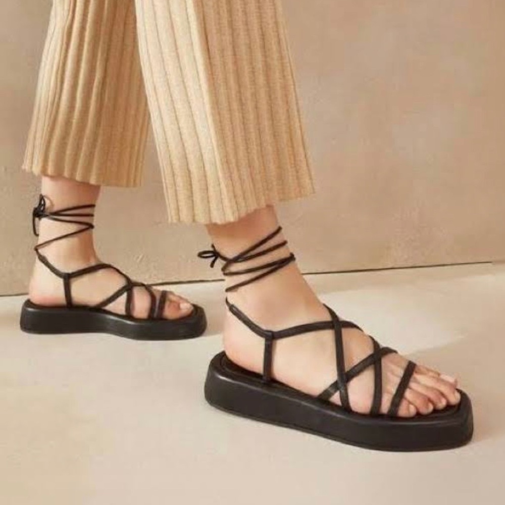Loeffler Randolph sandals - size 8. 100% leather. Worn a handful of times